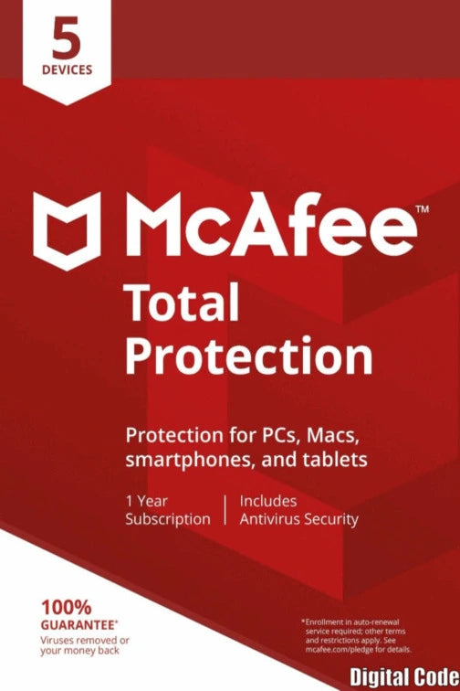 McAfee Total Protection Plus 5 devices 1 Year